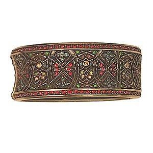 Heidi Daus Byzantine Beauty Crystal Cuff Bracelet Signed